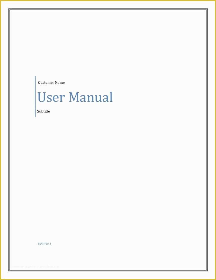 Instruction Manual Template Free Download Of 6 Free User Manual Templates Excel Pdf formats