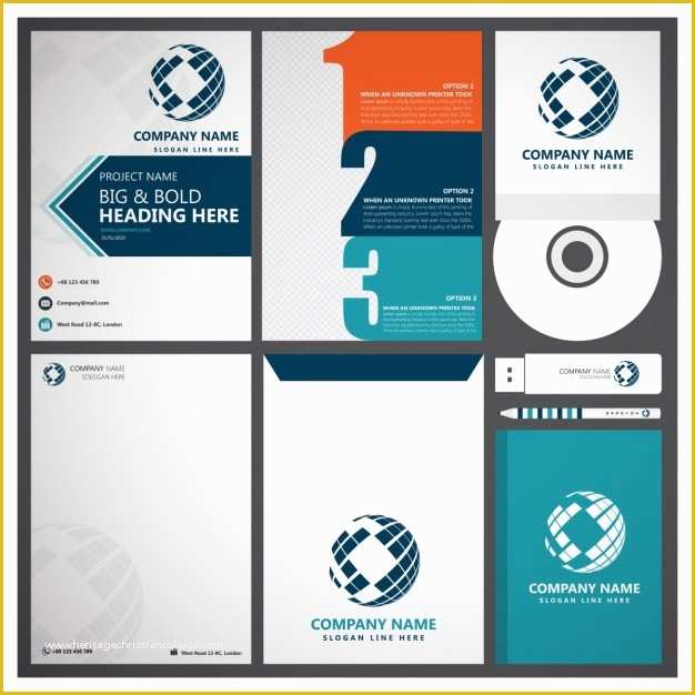 Instruction Manual Template Free Download Of Conjunto De Marcar Do Negócio Corporativo