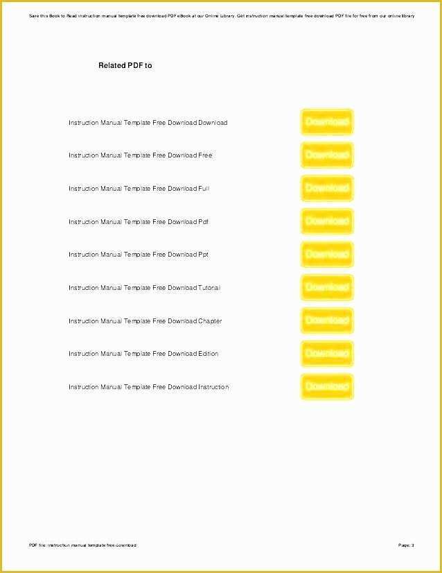 Instruction Manual Template Free Download Of Professional Manual Template – Mistblowerfo