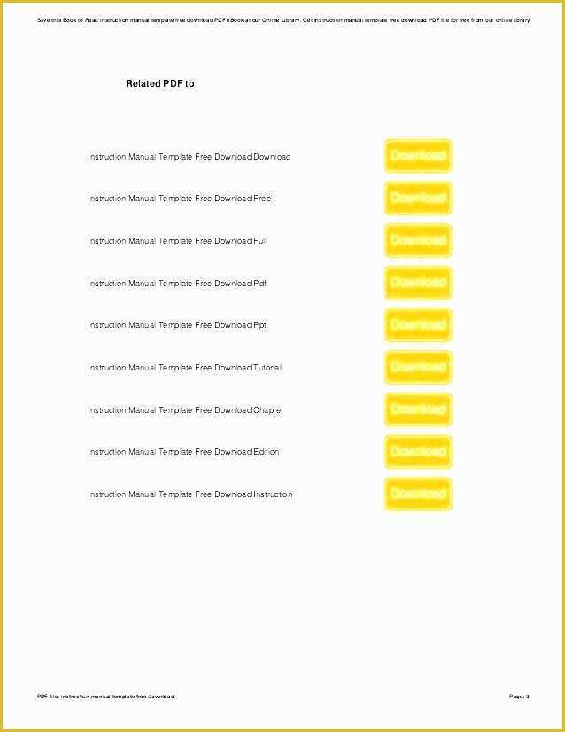 Instruction Manual Template Free Download Of Professional Manual Template – Mistblowerfo