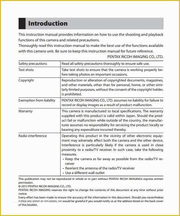 Instruction Manual Template Free Download Of Sample Instruction Manual Template 7 Documents In Pdf