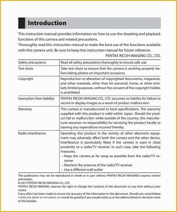 Instruction Manual Template Free Download Of Sample Instruction Manual Template 7 Documents In Pdf