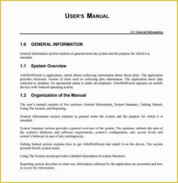 Instruction Manual Template Free Download Of top 5 Samples User Manual Templates Word Templates