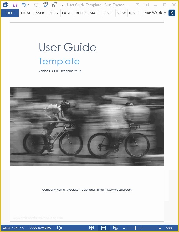 Instruction Manual Template Free Download Of User Guide Template – Download Ms Word Templates and Free