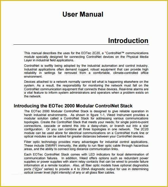Instruction Manual Template Free Download Of User Manual Template 9 Download Documents In Pdf
