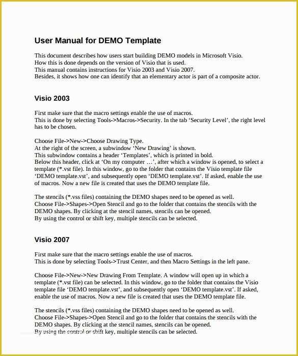 Instruction Manual Template Free Download Of User Manual Template 9 Download Documents In Pdf