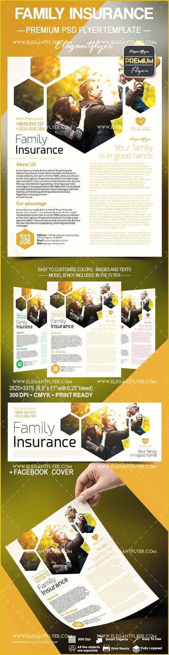 Insurance Flyer Templates Free Of Family Insurance Psd Template – by Elegantflyer