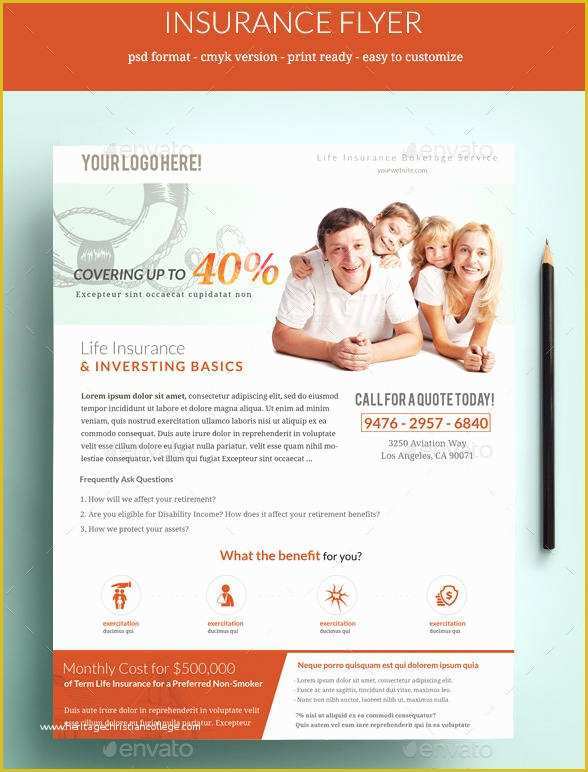 Insurance Flyer Templates Free Of Insurance Flyers Templates Free & Premium Templates