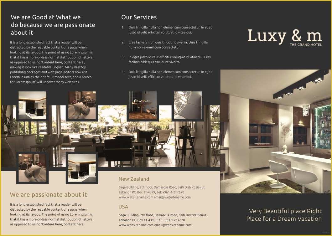 Interior Design Brochure Template Free Of Free Interior Design Brochure Samples