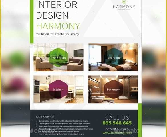 Interior Design Brochure Template Free Of Interior Design Ads Sample