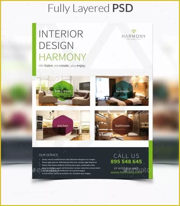 Interior Design Brochure Template Free Of Interior Design Ads Sample