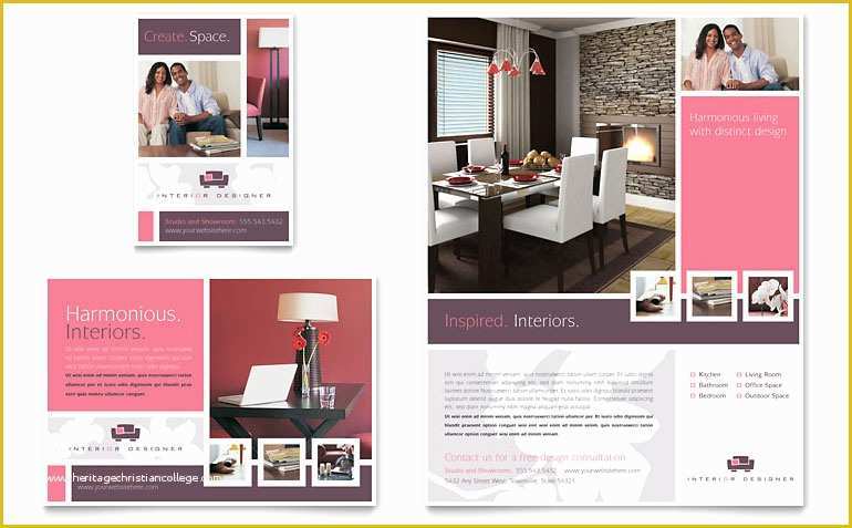 Interior Design Brochure Template Free Of Interior Designer Flyer &amp; Ad Template Word &amp; Publisher