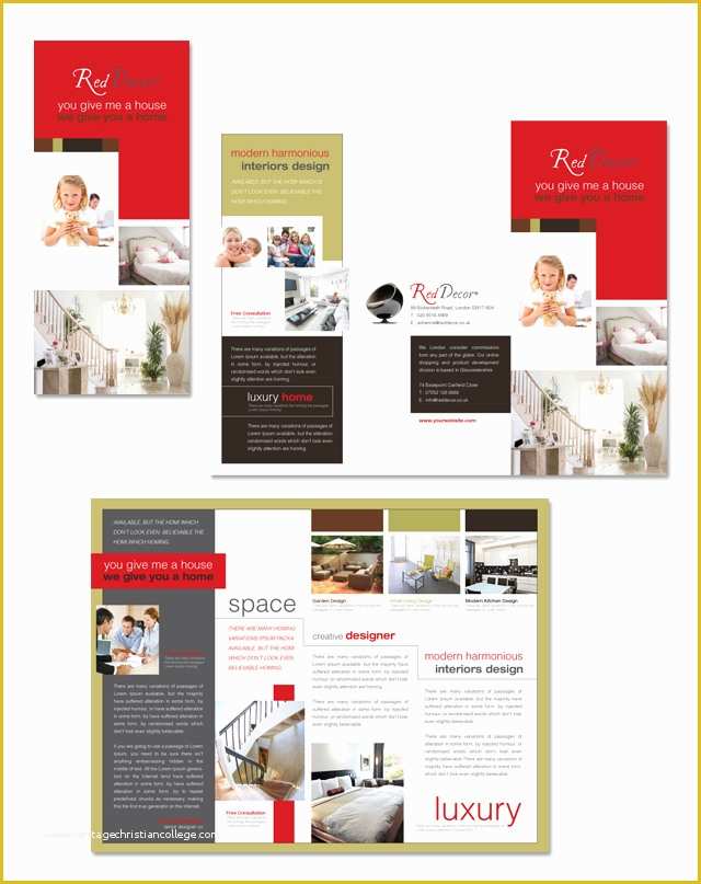 Interior Design Brochure Template Free Of Interior Designer Tri Fold Brochure Template