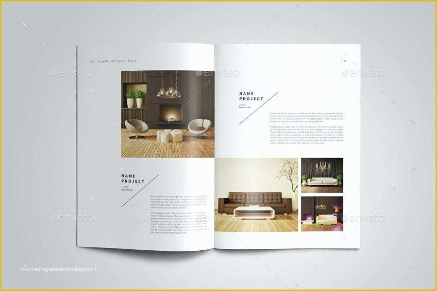 Interior Design Layout Templates Free Of Download Brochure Portfolio Pages Graphic Design Template