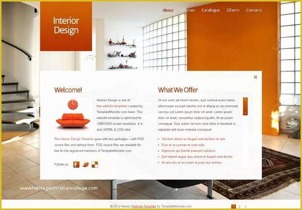 Interior Design Layout Templates Free Of Free Website Templates Templatemonster Winter 2012