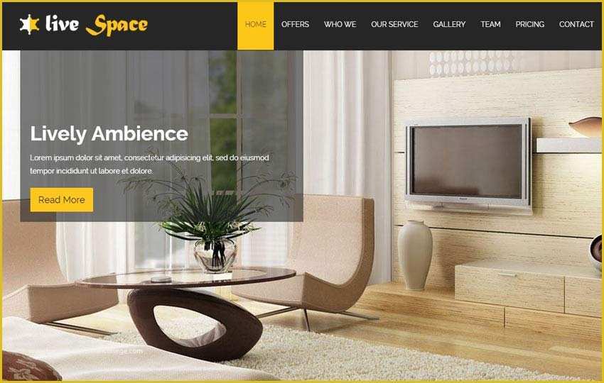 Interior Design Layout Templates Free Of Interior Design Bootstrap HTML5 Template Webthemez