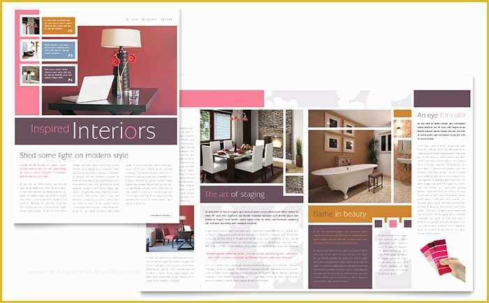 Interior Design Layout Templates Free Of Interior Designer Newsletter Template Design