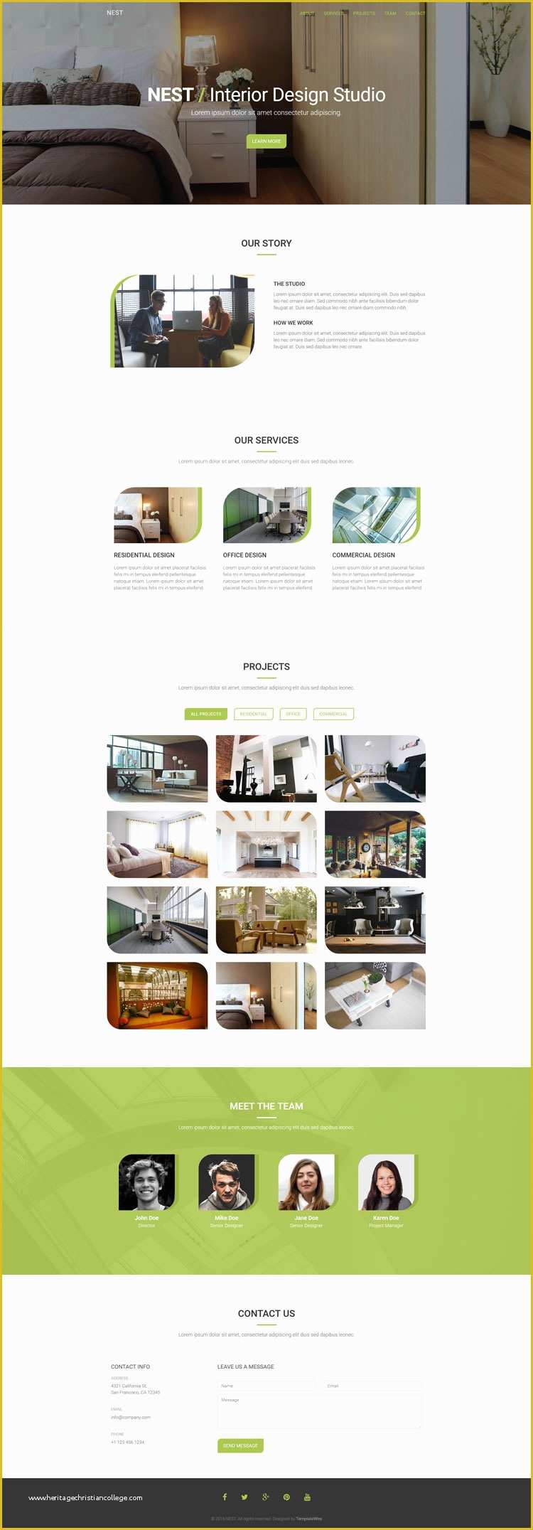 Interior Design Layout Templates Free Of Nest Free Interior Design Template Bootstrap Templates