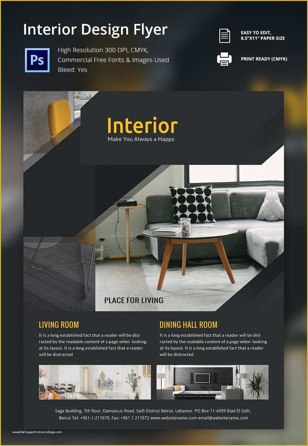 Interior Design Room Templates Free Of 135 Psd Flyer Templates – Free Psd Eps Ai Indesign