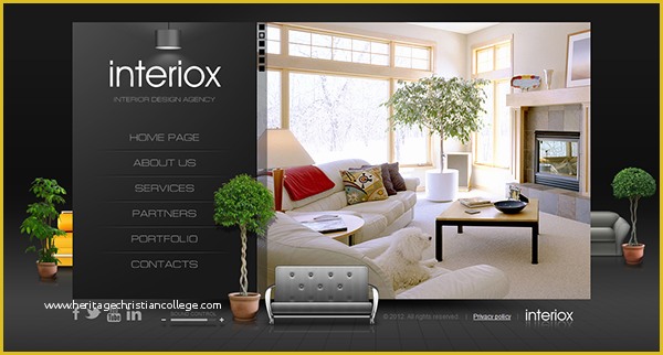 Interior Design Room Templates Free Of Interiox Interior Design Agency HTML5 Template On Behance