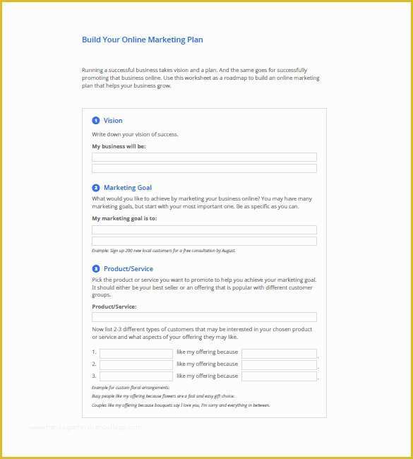 Internet Marketing Plan Template Free Of Internet Marketing Plan Template – 11 Free Word Excel