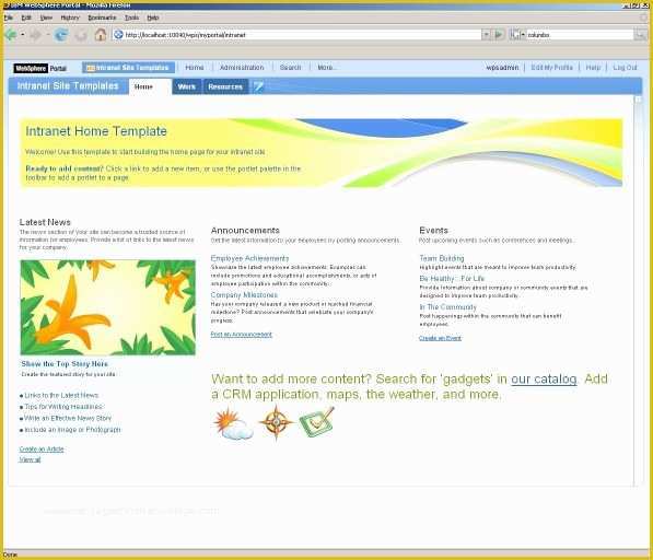 Intranet Templates Free Download Of A Portal to A Portal Wcm Templates In Websphere Portal