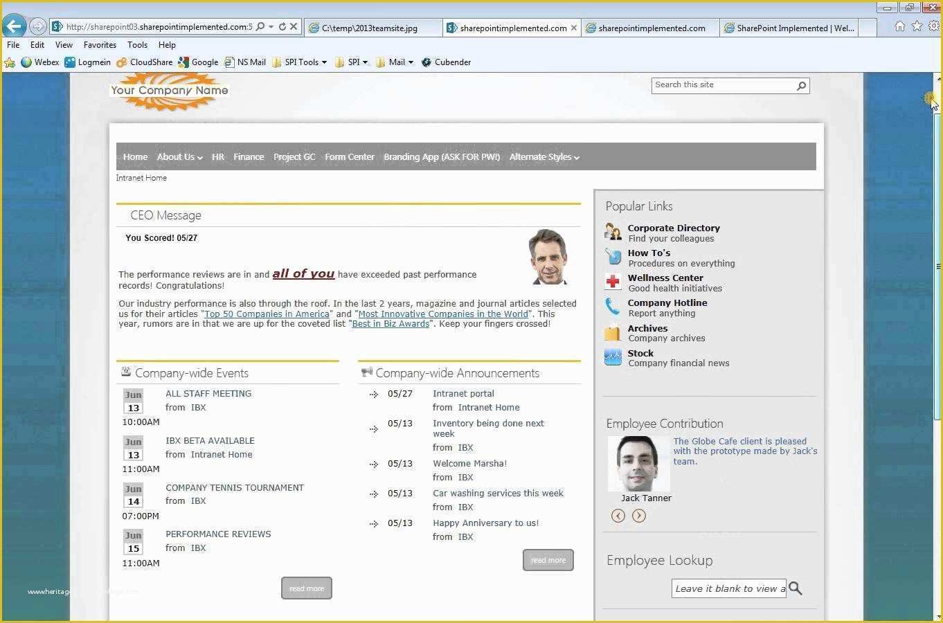 Intranet Templates Free Download Of Elegant Point 2013 Intranet Template Download