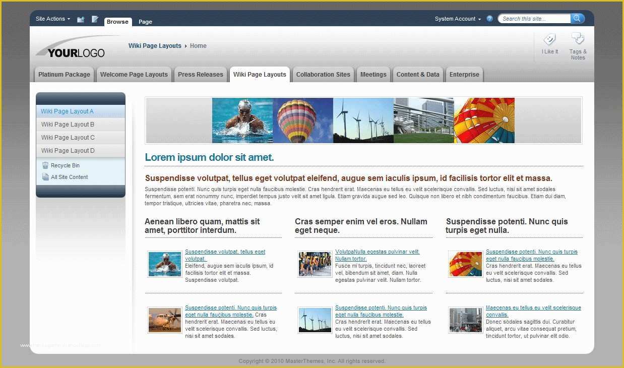 Google Site Template