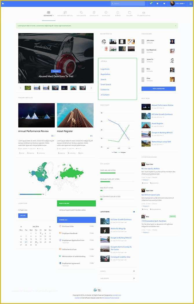Intranet Templates Free Download Of [preview] Ja Intranet – Responsive Joomla Template for