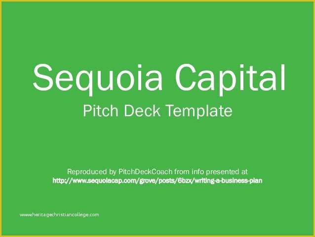 Investor Deck Template Free Of Sequoia Capital Pitch Deck Template