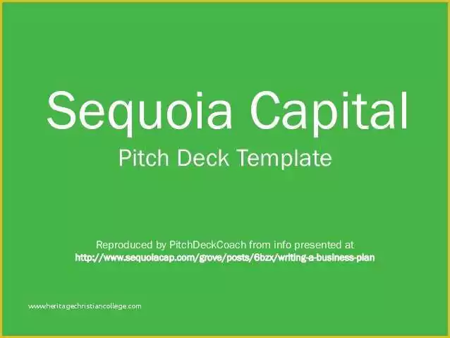 Investor Deck Template Free Of Sequoia Capital Pitch Deck Template