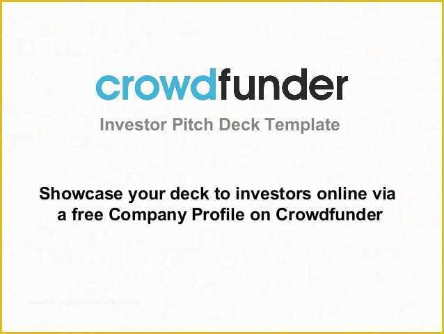 Investor Deck Template Free Of the Ultimate Investor Pitch Deck Template
