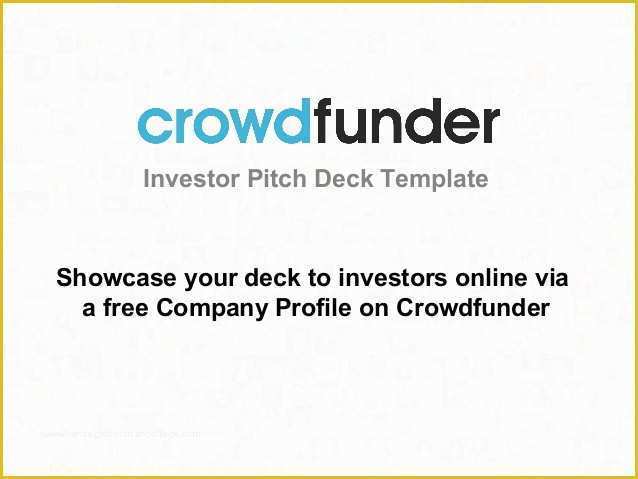 Investor Deck Template Free Of the Ultimate Investor Pitch Deck Template