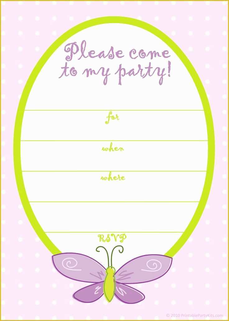Invitation Card Template Free Of Free Printable Girls Birthday Invitations – Free Printable