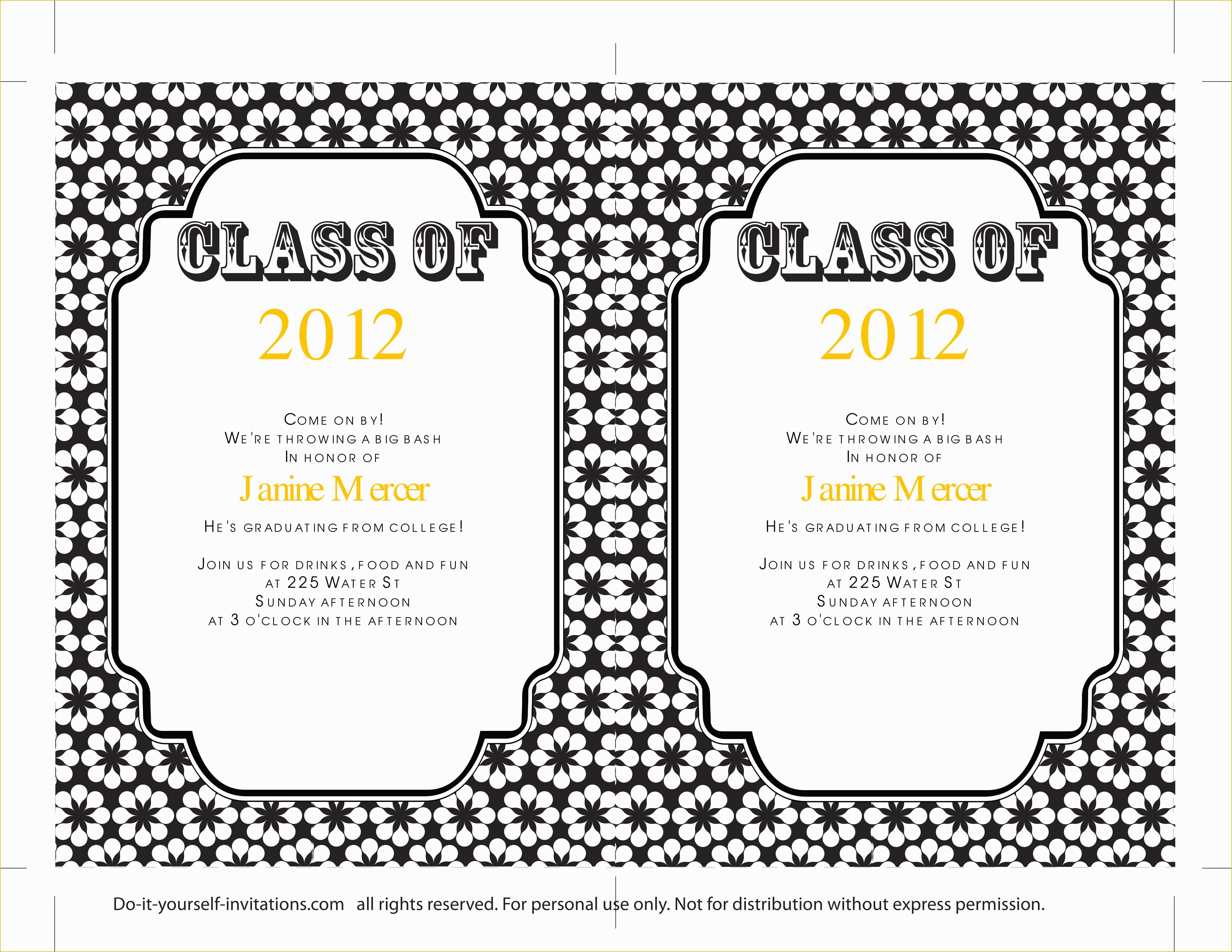 Invitation Templates Free Download Of 40 Free Graduation Invitation Templates Template Lab