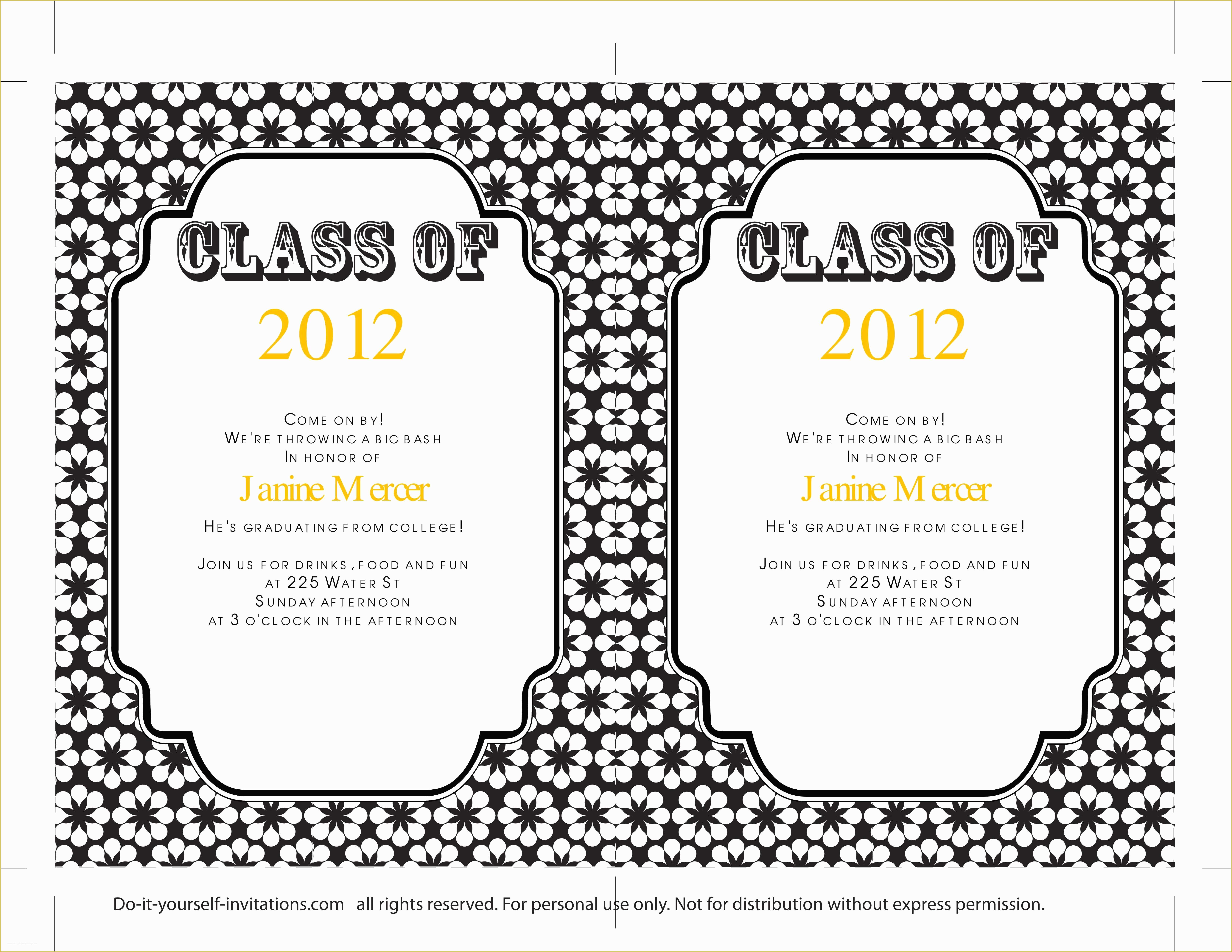 Invitation Templates Free Download Of 40 Free Graduation Invitation Templates Template Lab