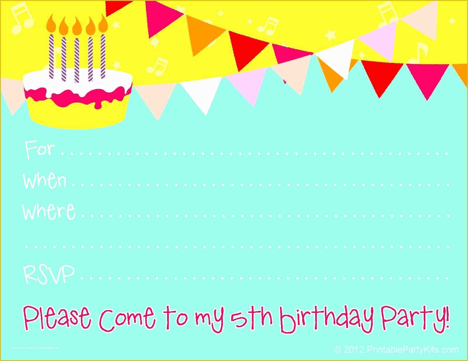 Invitation Templates Free Download Of Free Birthday Invitation Templates Party Invitations