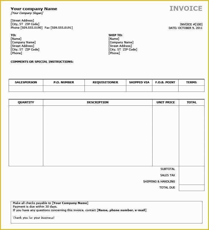 Invoice Book Templates Free Of 38 Free Basic Invoice Templates