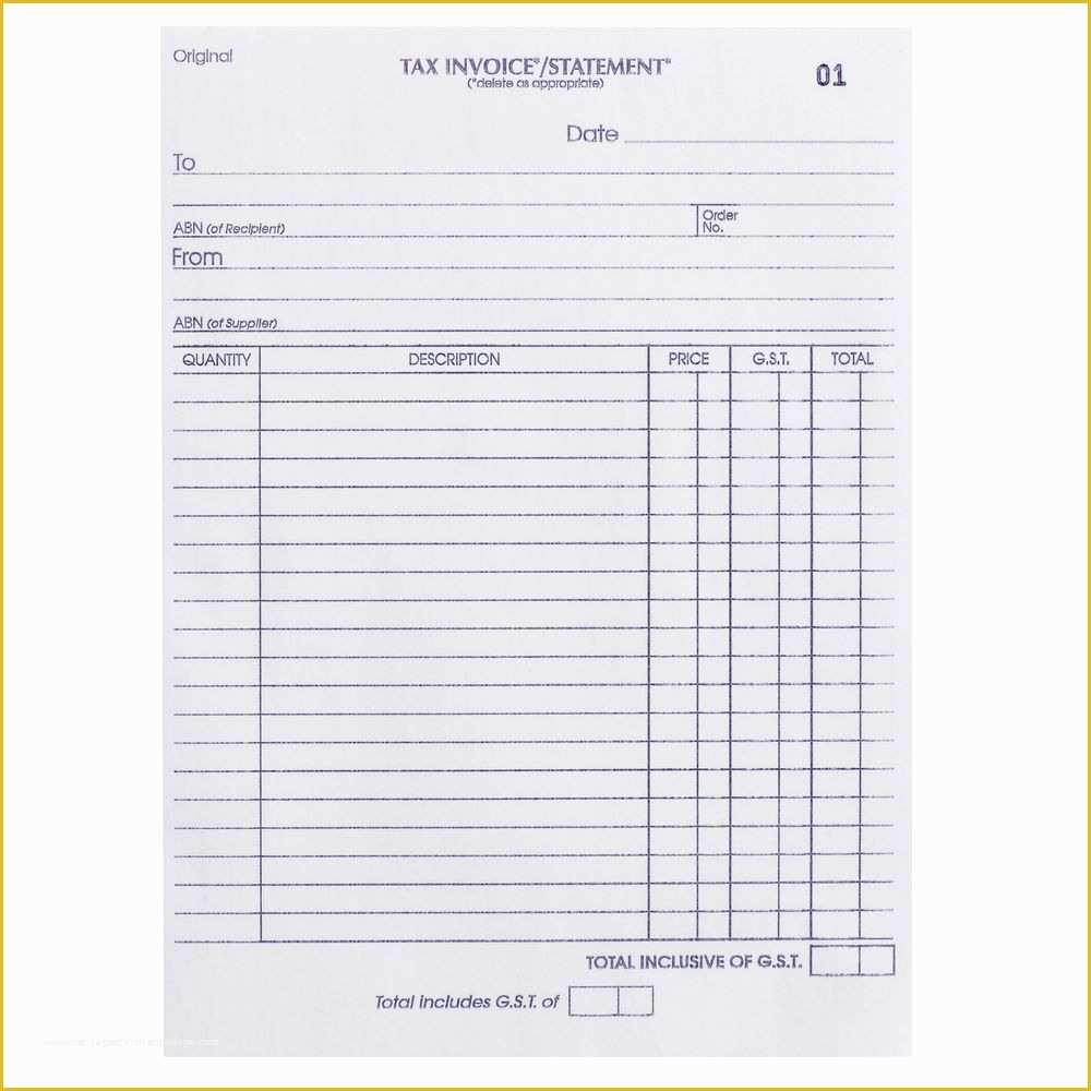 Invoice Book Templates Free Of Olympic No 726 Carbonless Duplicate Invoice Statement Book
