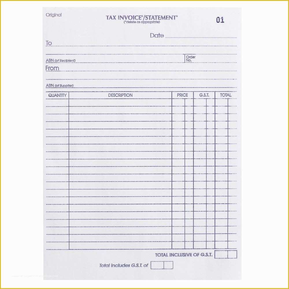 Invoice Book Templates Free Of Olympic No 726 Carbonless Duplicate Invoice Statement Book