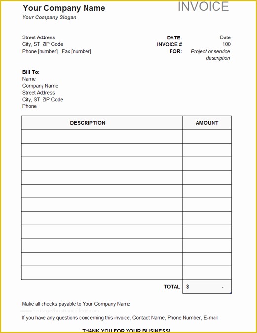 Invoice Book Templates Free Of Simple Invoice that Calculates total