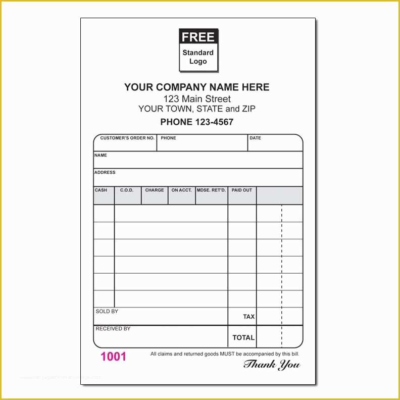 Invoice Book Templates Free Of Small Sales Receipt Invoice form