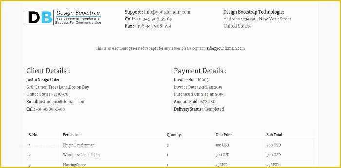Invoice HTML Template Bootstrap Free Download Of Free Bootstrap Invoice Template Arabic Invoice Full Arab