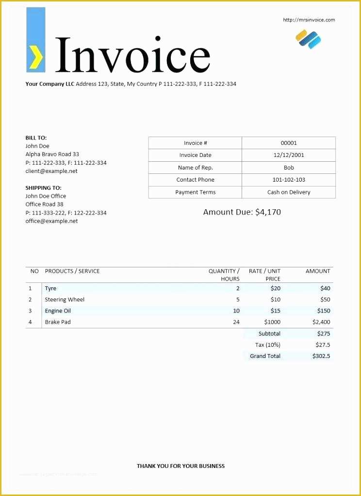 Invoice HTML Template Bootstrap Free Download Of Responsive Invoice Template Perfect Simple Resume