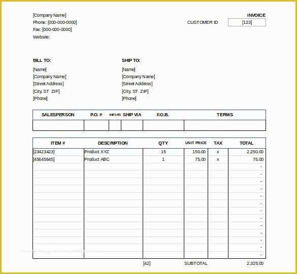 Invoice Template Excel Download Free Of 32 Excel Invoice Templates Ai Psd