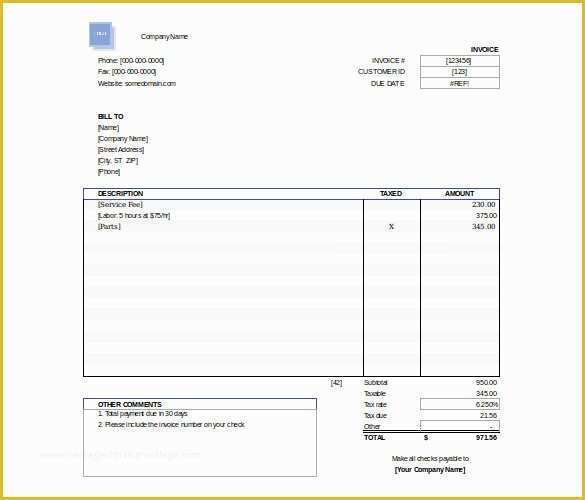 Invoice Template Excel Download Free Of Excel Invoice Template 31 Free Excel Documents Download