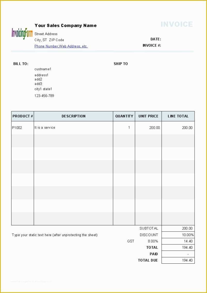 Invoice Template Excel Download Free Of Invoice Template Excel Australia Invoice Template Ideas