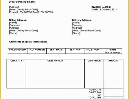 Invoice Template Excel Download Free Of Invoice Template Excel Free