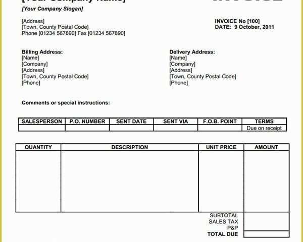 Invoice Template Excel Download Free Of Invoice Template Excel Free