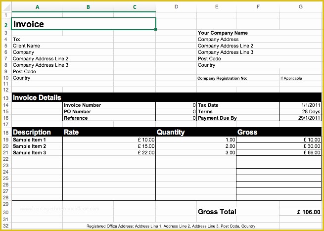 Invoice Template Excel Download Free Of top 5 Best Invoice Templates to Use for Business